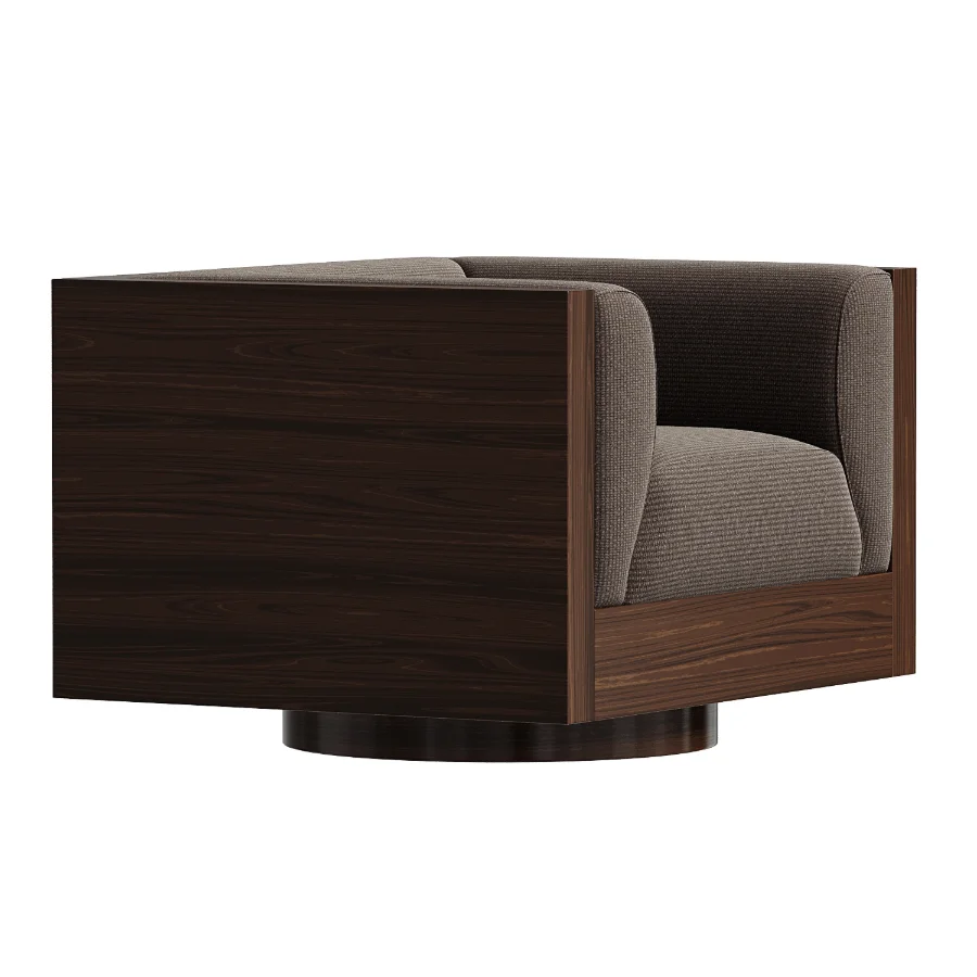 Eucalyptus Veneer Swivel Chair Sebastian - Image 3