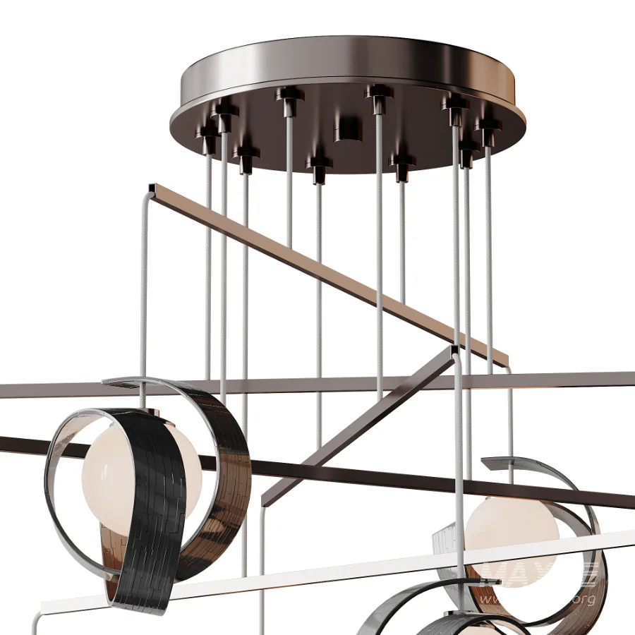 Riza 10 Light Mobile Pendant - Image 3