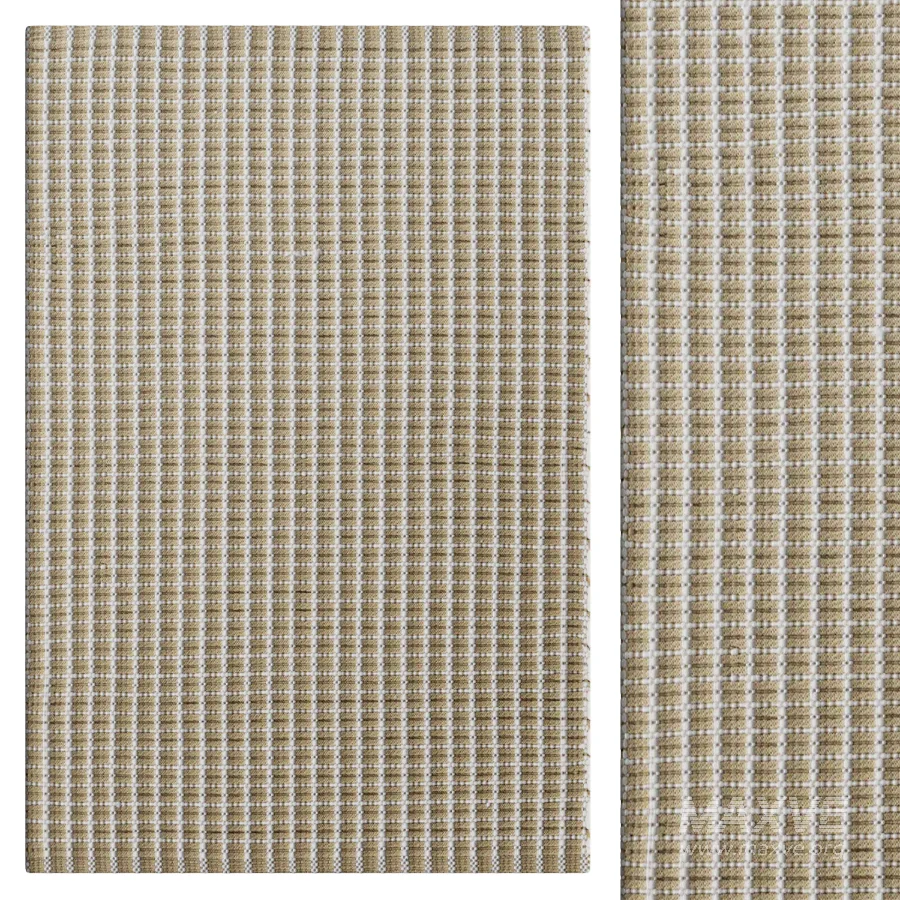 Gridiron Wheat Handwoven Indoor Outdoor Rug - Image 1