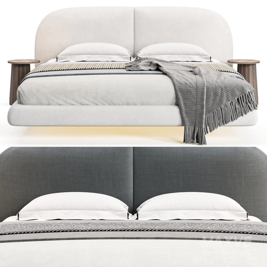 Garan Velvet Modern Floating Bed by Casaspace - Image 4