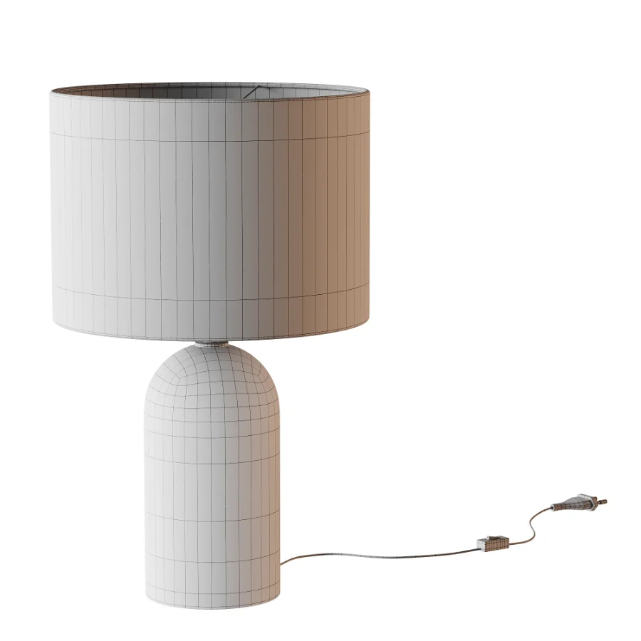 Emna Concrete and Linen Table Lamp - Image 9