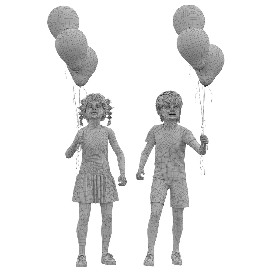 kids with balloon - Image 2