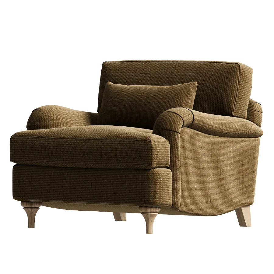 Daphnis Seaweed Velvet Sofa 1 Seater - Image 2