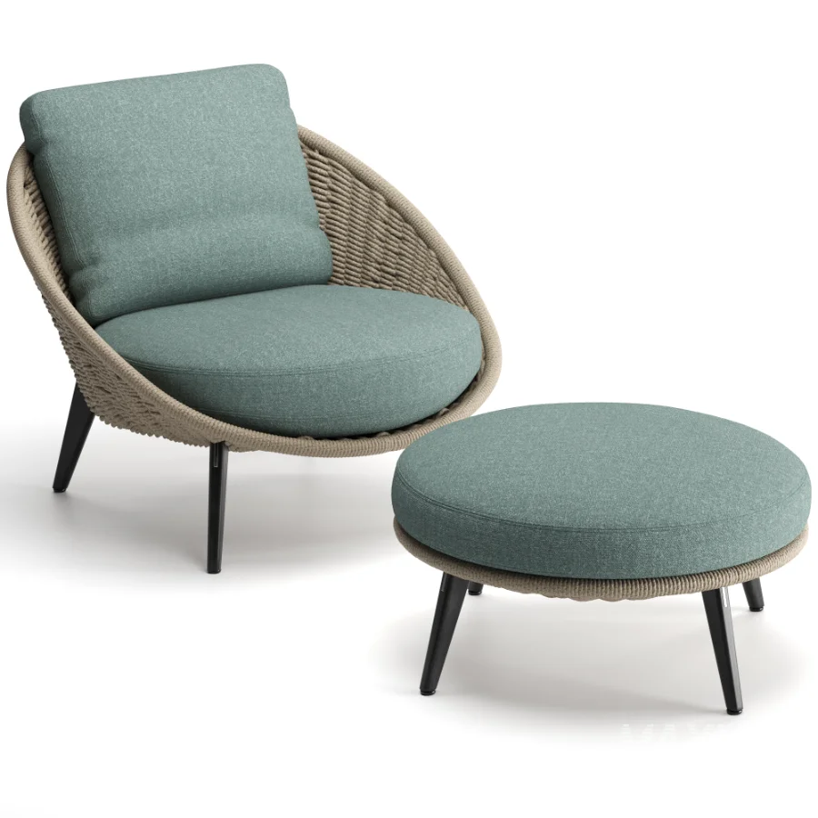 Lido Cord Outdoor Lounge Armchair - Image 5