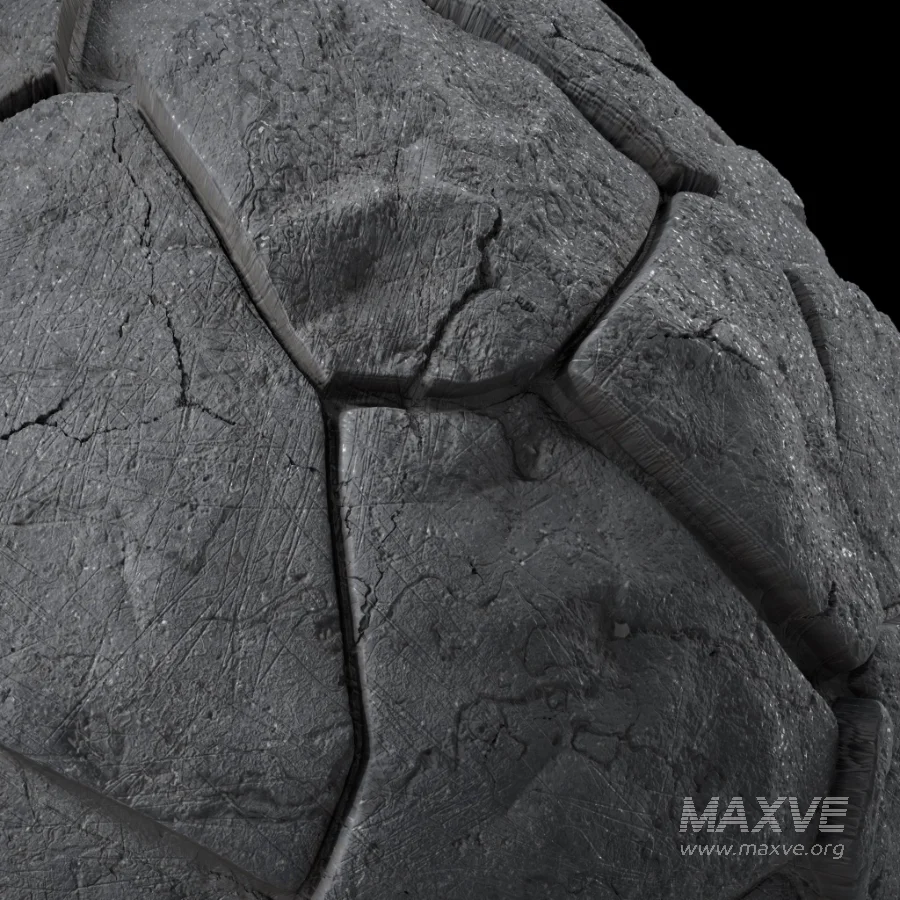 D317 BrushRock Stone wall – Sbsar Pbr 4k Seamless - Image 4