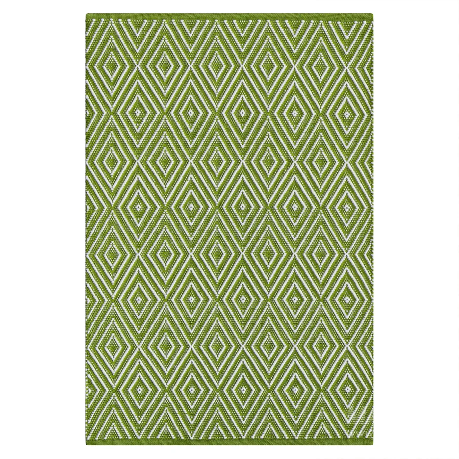 Dash Albert Diamond Sprout White Indoor Outdoor Rug - Image 2