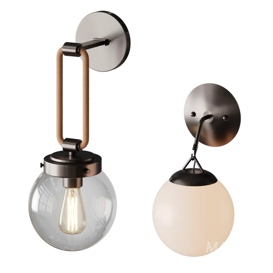 Hooked Globe And Coastal Cottage Rope Globe Sconce - Image 12