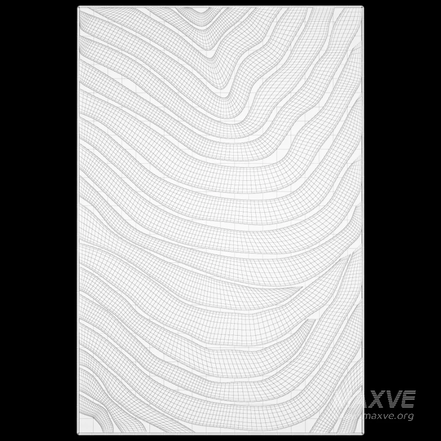 Modern Abstract Wool Wave Rug - Image 6