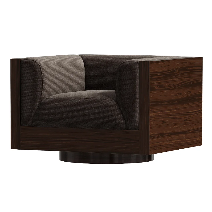 Eucalyptus Veneer Swivel Chair Sebastian - Image 1