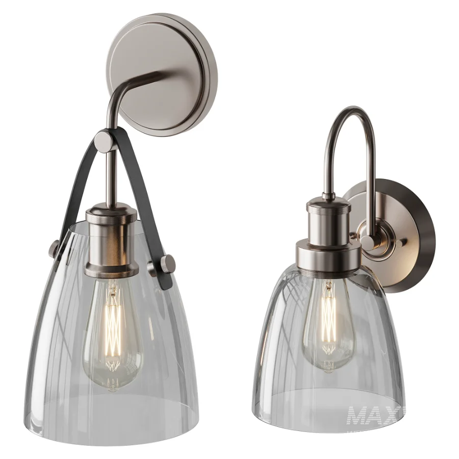 Glass and Leather And Versatile Bath Sconce - Image 11