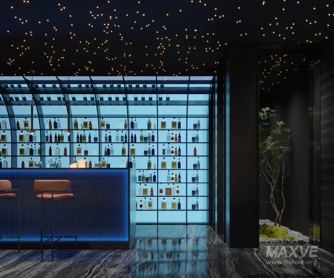 Modern villa living room and dining room interior - Image 8