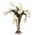 Ivory Tulips in Brass Vase - Thumbnail 1