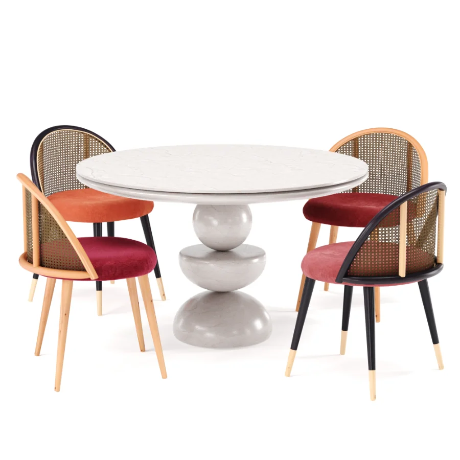 D138 Dining Set By Marble table - Image 2