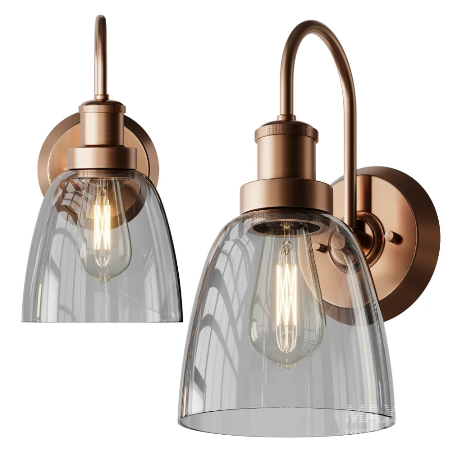 Glass and Leather And Versatile Bath Sconce - Image 4