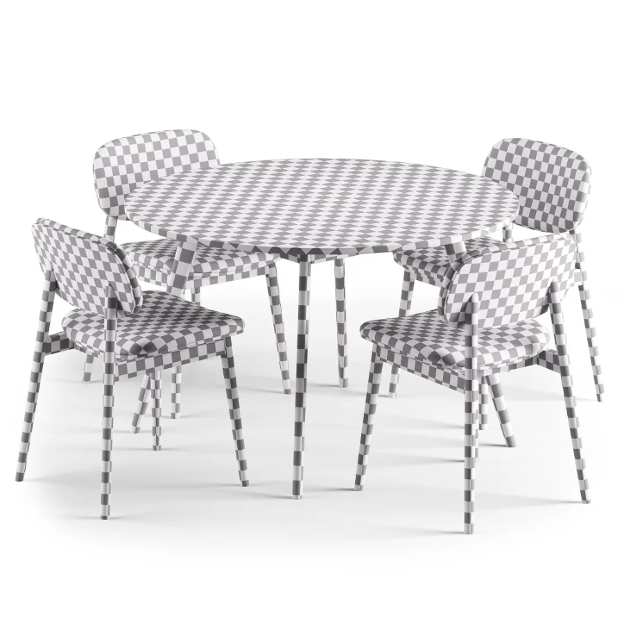 Lando Leather Dining Chair and Oia White Marble Dining Table - Image 2