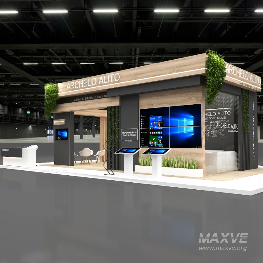 booth 3d model - Image 2
