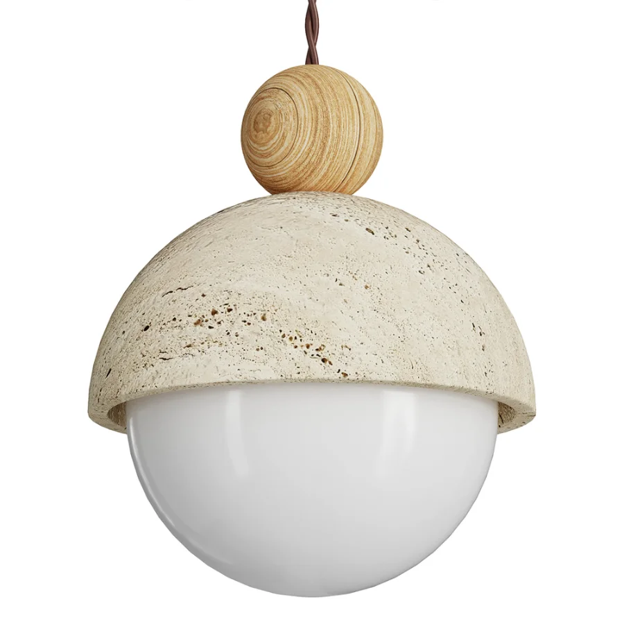 Wabi Sabi Travertine Pendant - Image 2