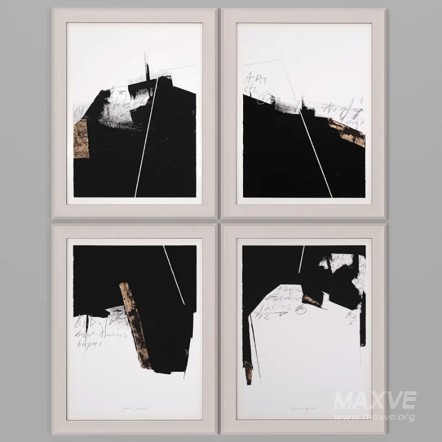 D174 Black Painting Art Frames - Image 3