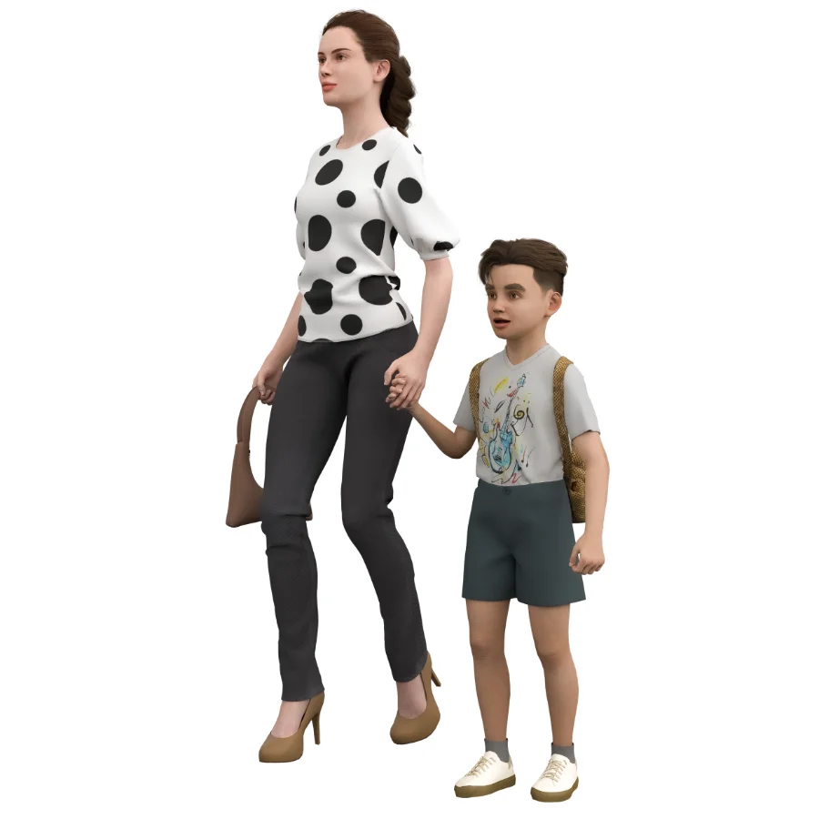 School Boy and Mother - Image 2