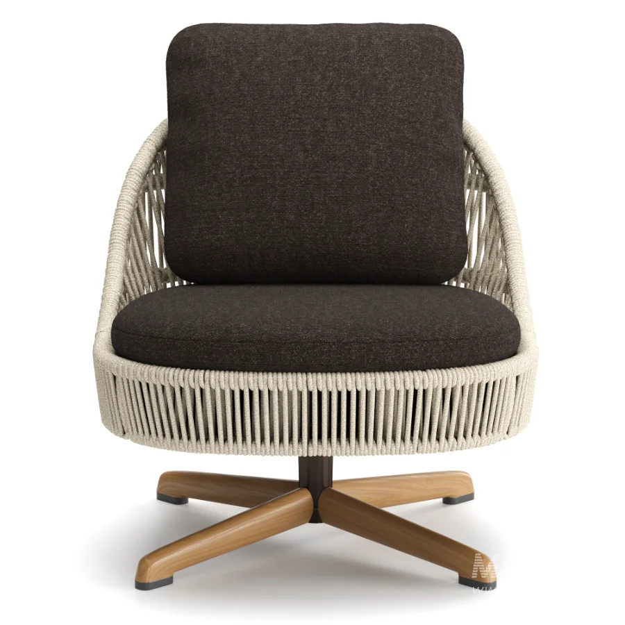 Sendai Cord Outdoor Lounge Armchair - Image 3