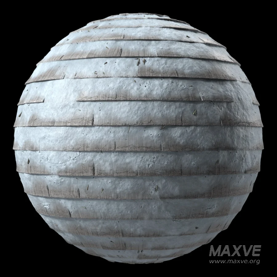 D265 wood Roofing by Snow – Sbsar Seamless PBR 4k - Image 4