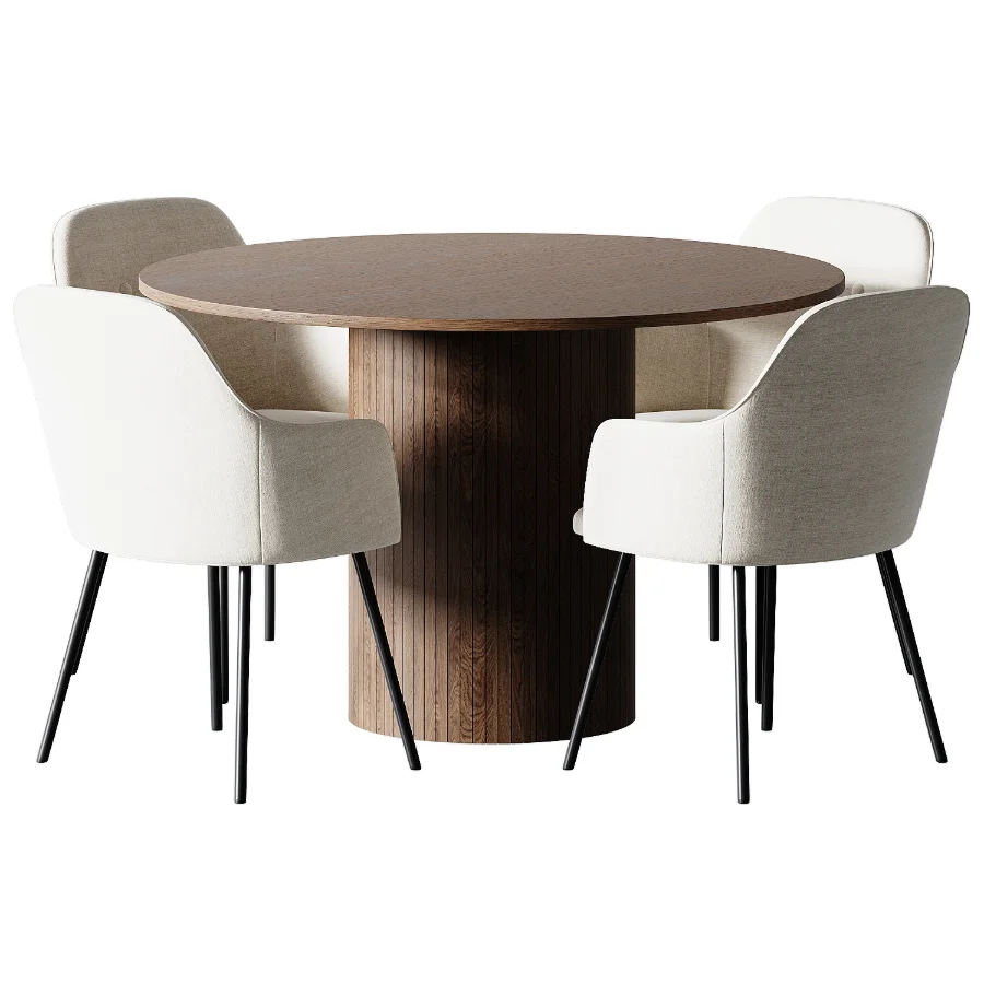 Lipstick green dining chair and Kitchen table Hill 1 Wood - Image 1