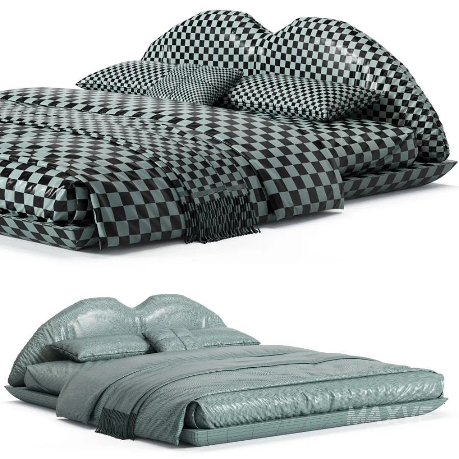 Eady Brown Technical Fabric Modern Floating Bed - Image 5