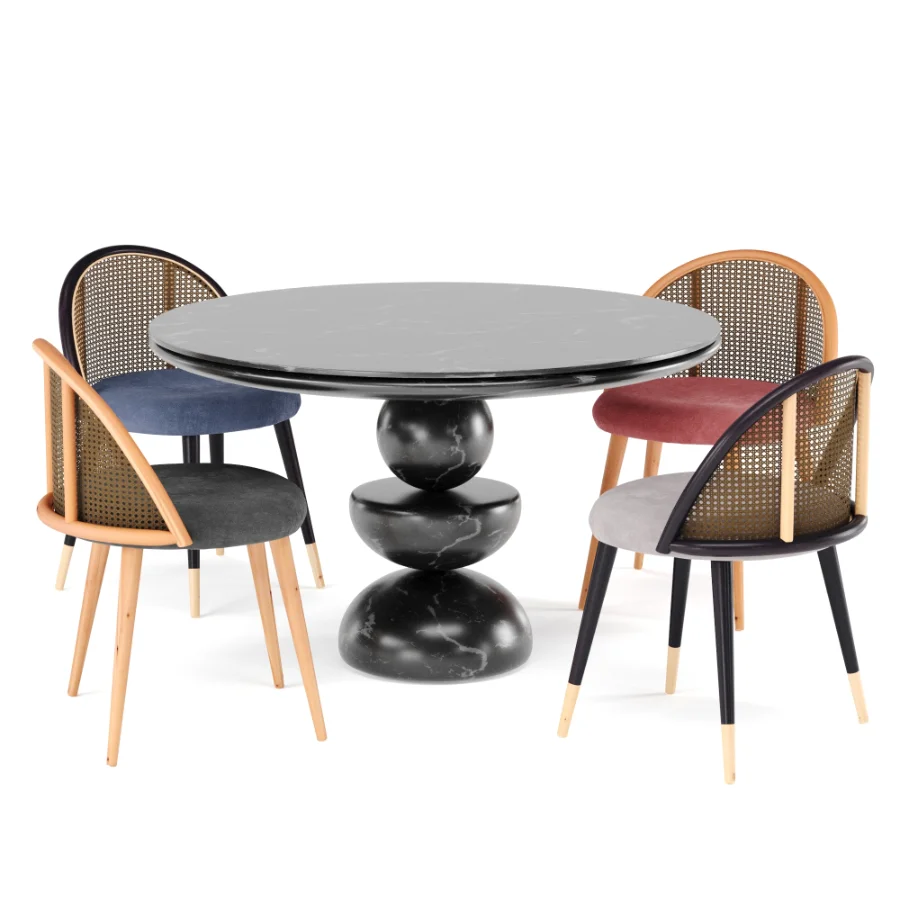 D138 Dining Set By Marble table - Image 1