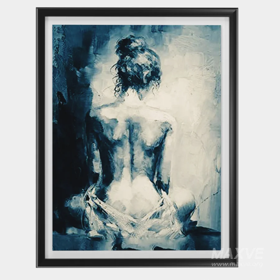 D162 abstract naked woman Love art - Image 1