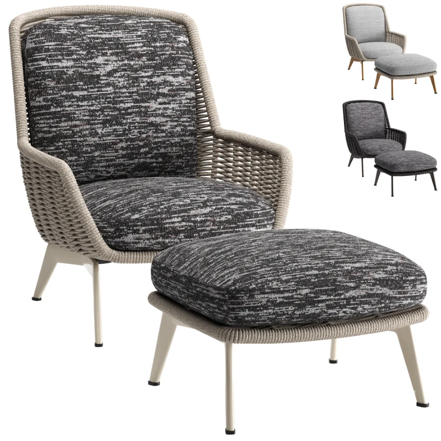 Belt Cord Outdoor Armchair - Image 1