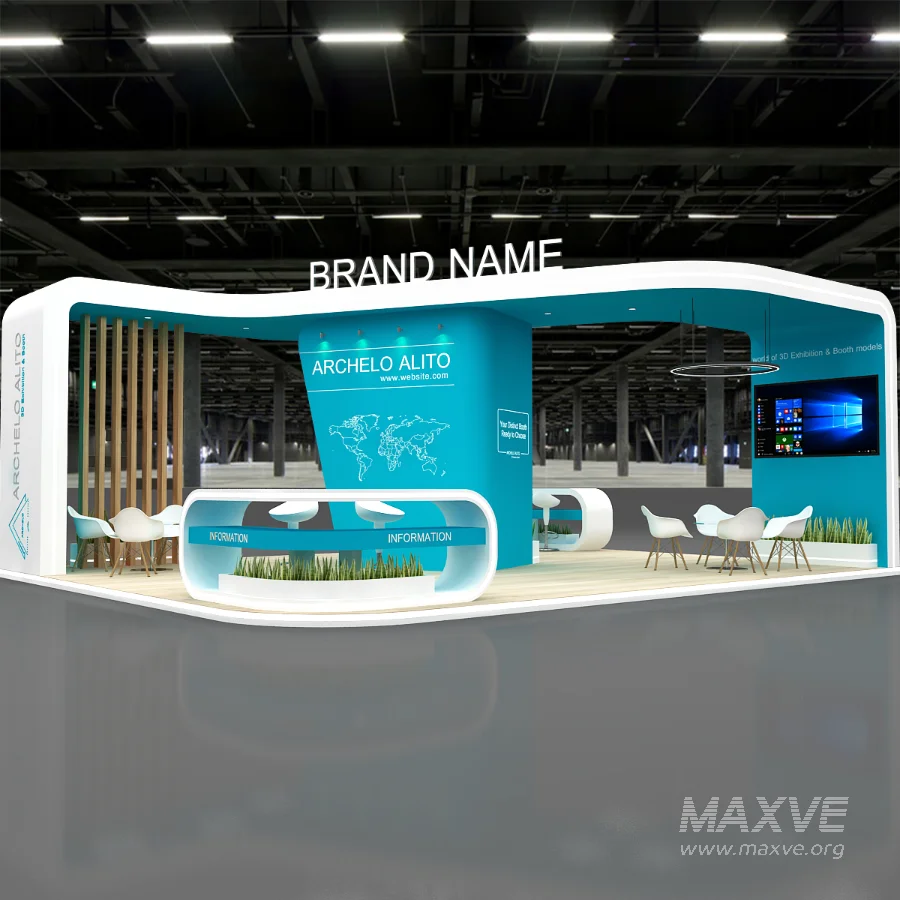 booth 3d model - Image 2