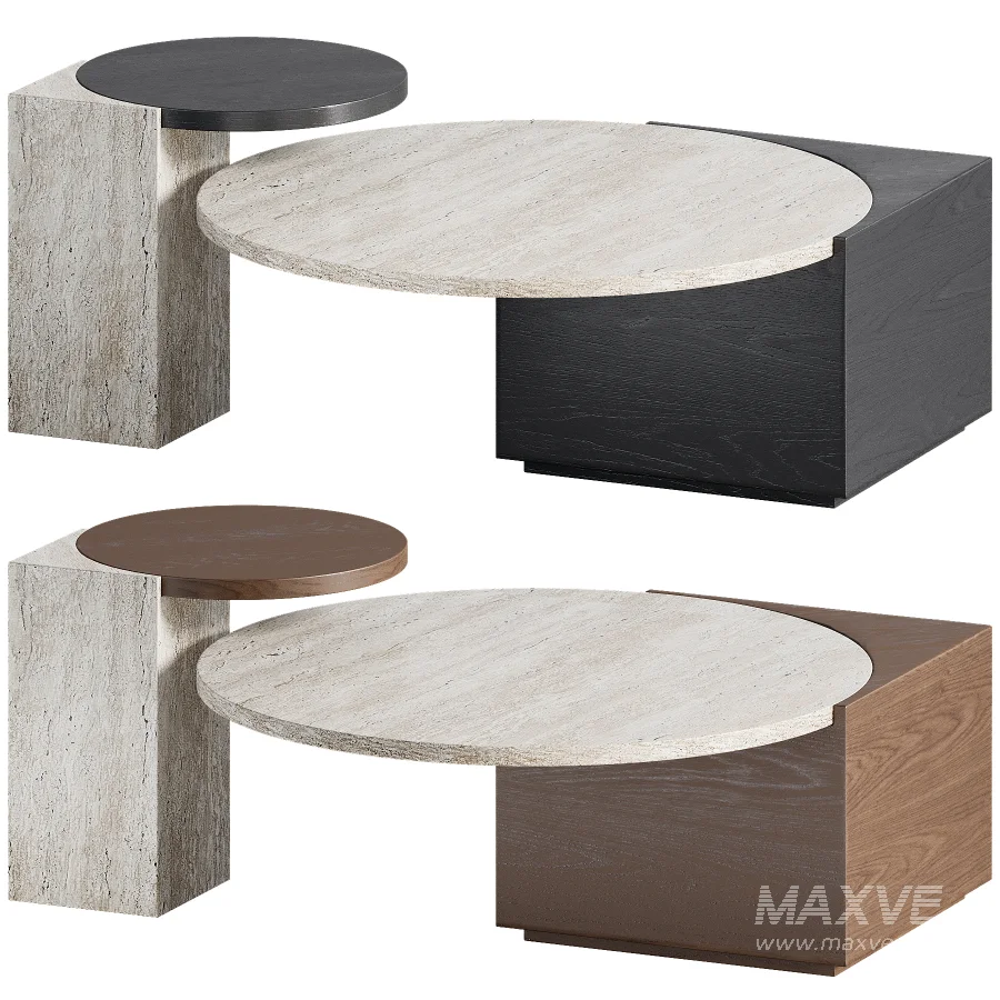 Oraine Travertine Coffee Table Set - Image 5