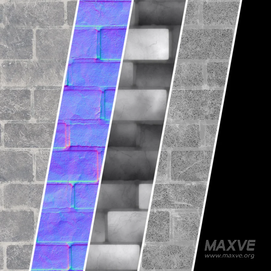 D320 Decorative Slat Stone wall – Sbsar Pbr 4k Seamless - Image 5