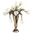 Ivory Tulips in Brass Vase - Thumbnail 2