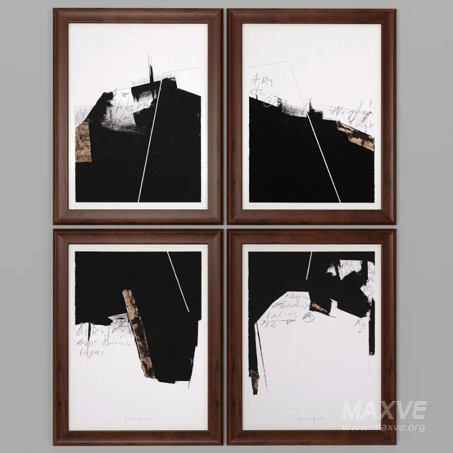 D174 Black Painting Art Frames - Image 5