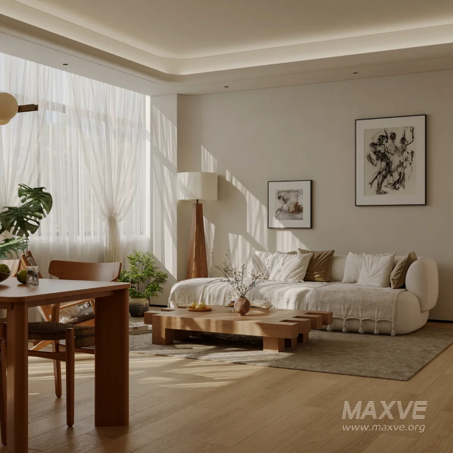 Modern living and dining room bedroom - Image 6