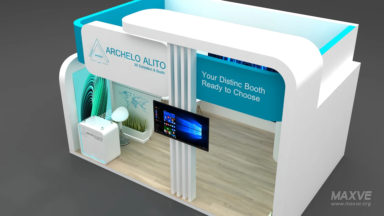 booth 3d model - Image 4