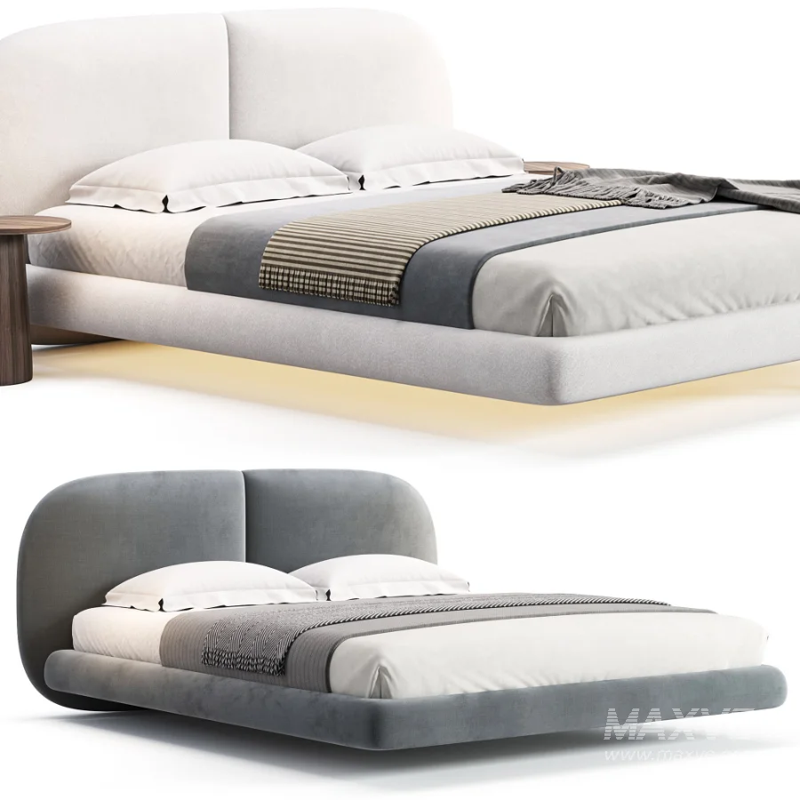 Garan Velvet Modern Floating Bed by Casaspace - Image 3