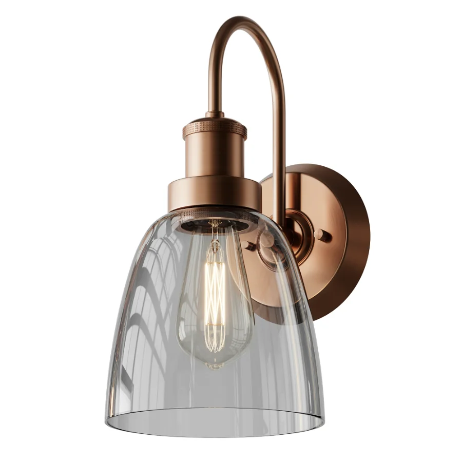 Glass and Leather And Versatile Bath Sconce - Image 8