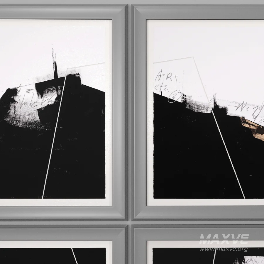 D174 Black Painting Art Frames - Image 1