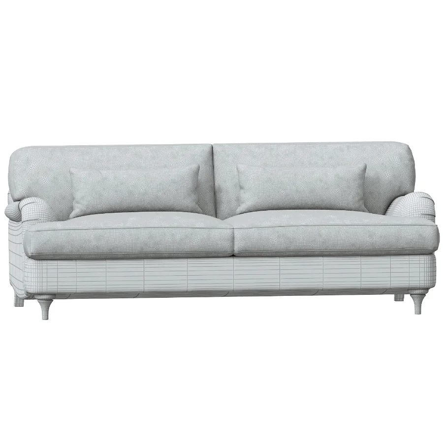 Daphnis Oatmeal Fabric Sofa 3 Seater - Image 1