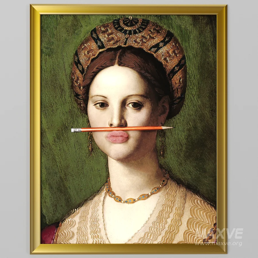 D169 the Orange Pencil Canvas Print - Image 3