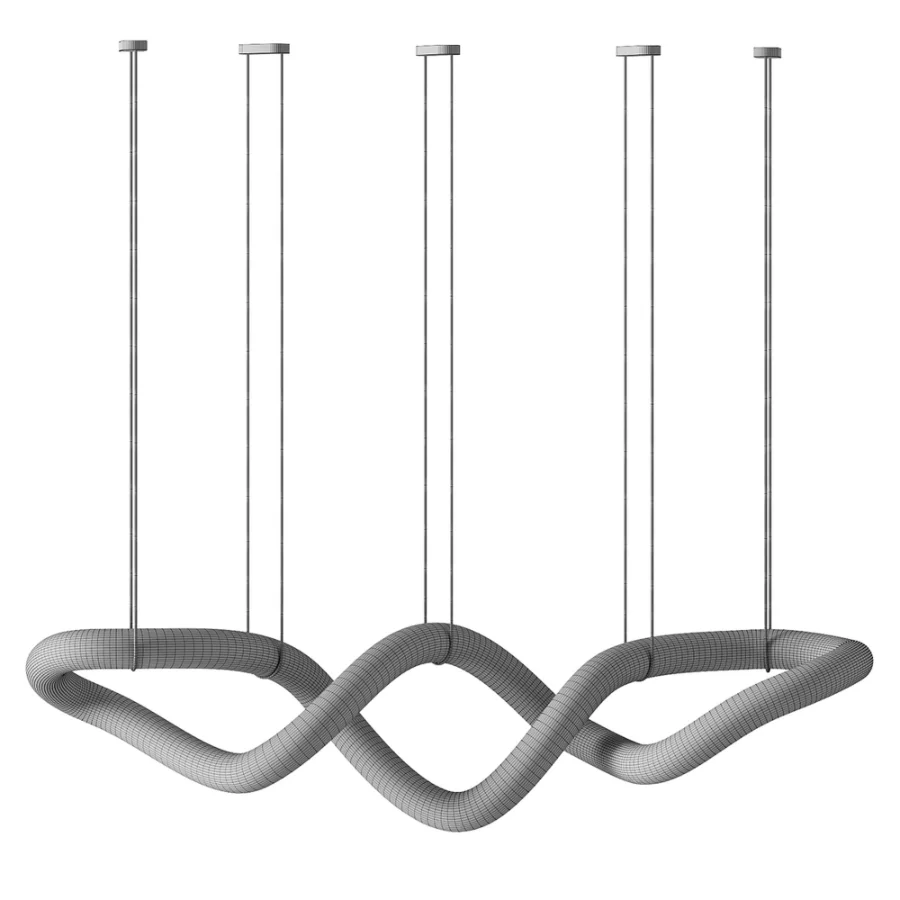 Designer Symmetrical Alabaster Pendant Chandelier - Image 4