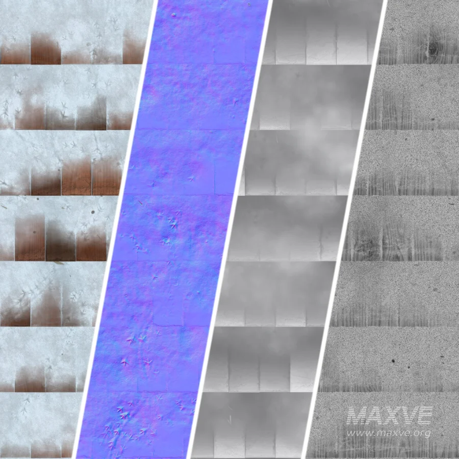 D265 wood Roofing by Snow – Sbsar Seamless PBR 4k - Image 3