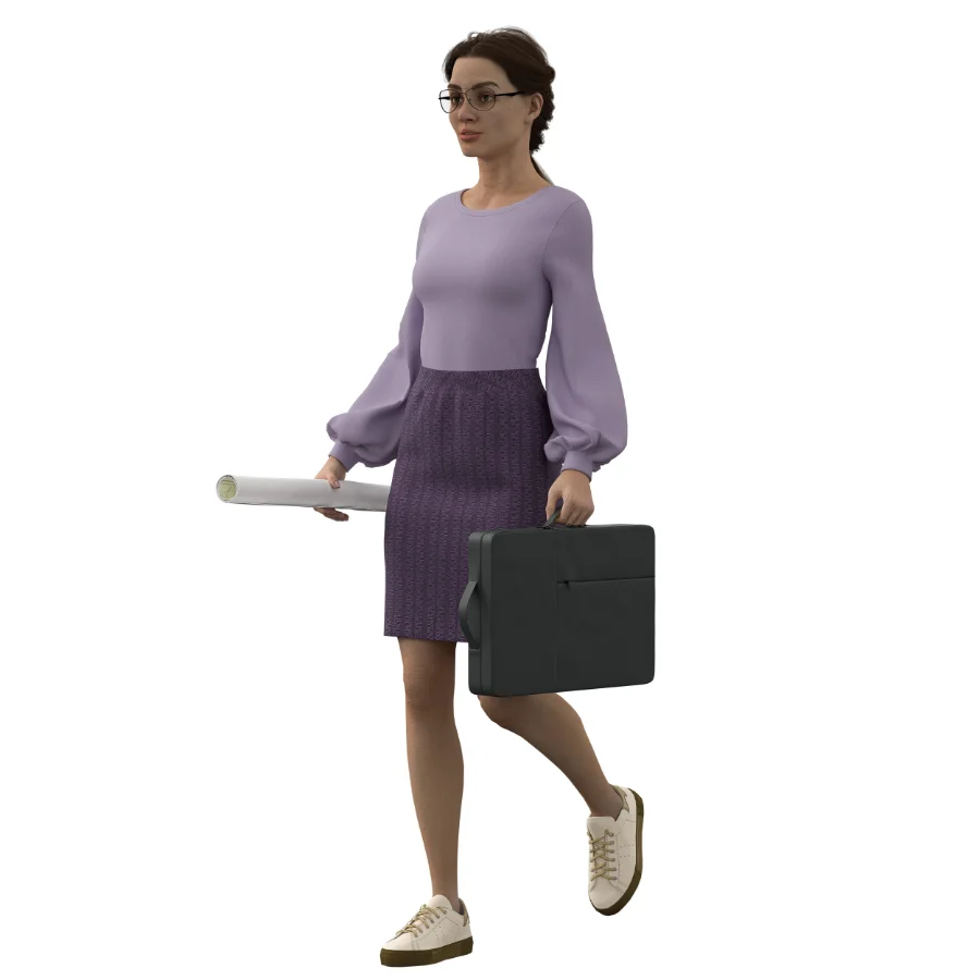 Female Engineer in 3 poses - Image 4