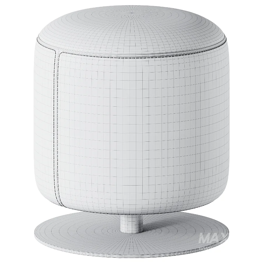 Olun Zebra Black Pouf - Image 2