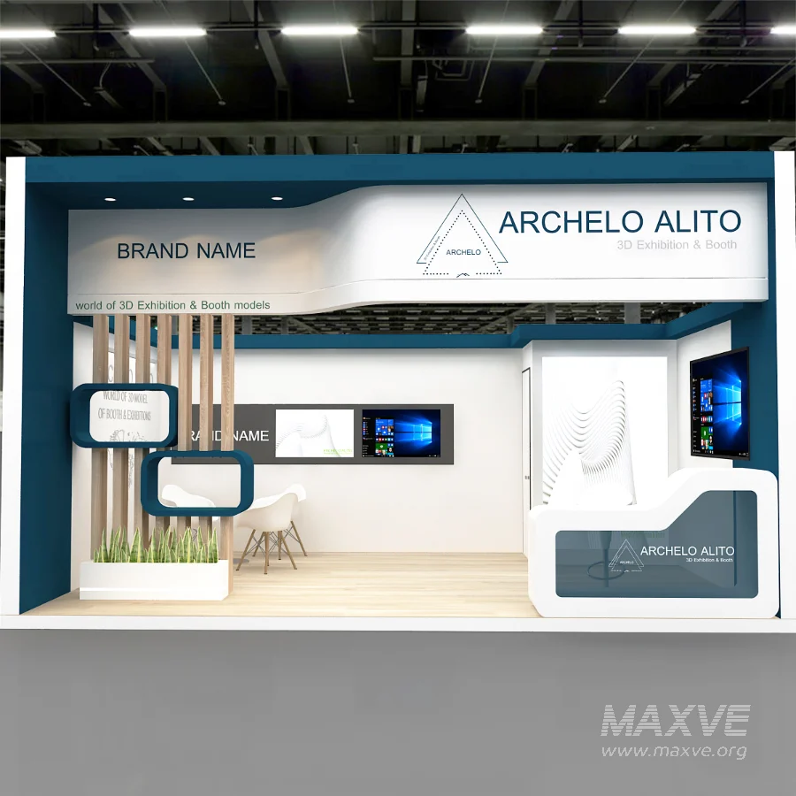Exhibition Booth 3D Model - Image 1