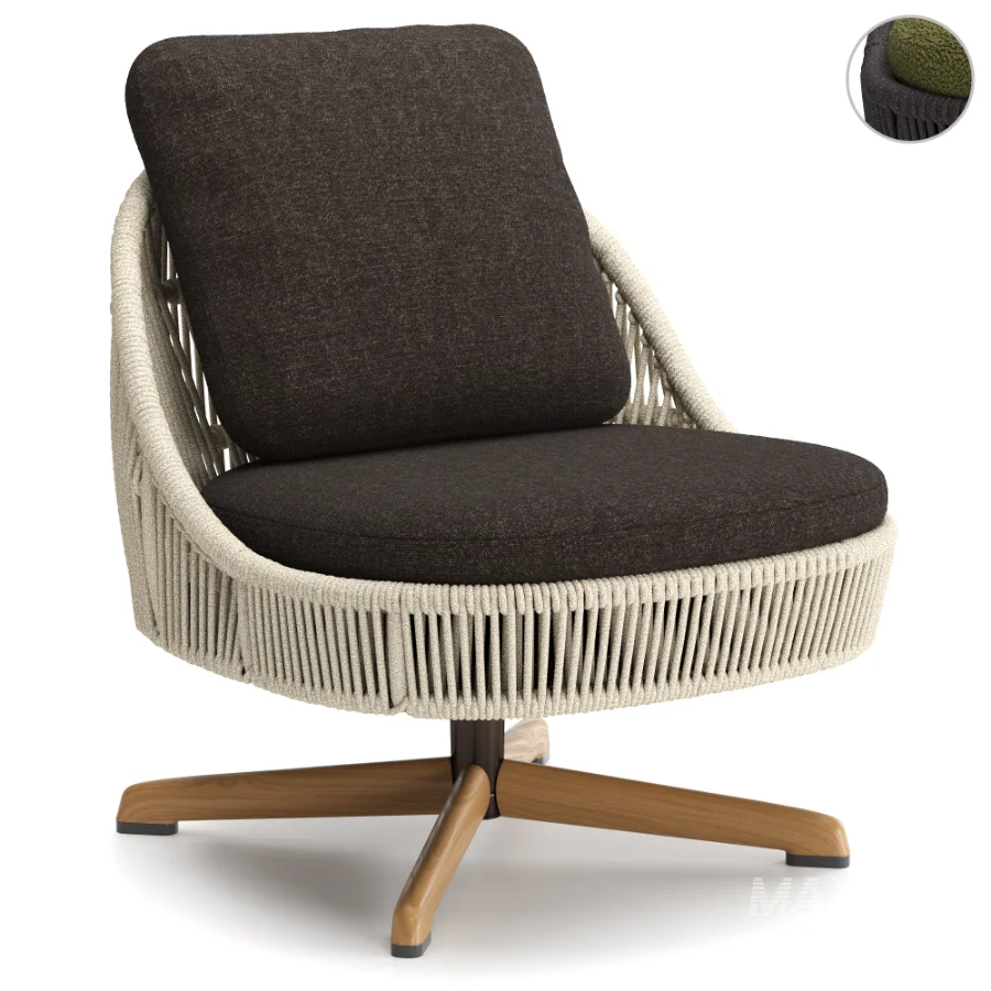 Sendai Cord Outdoor Lounge Armchair - Image 1