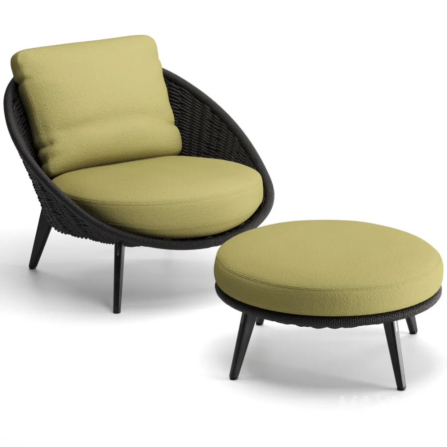 Lido Cord Outdoor Lounge Armchair - Image 3