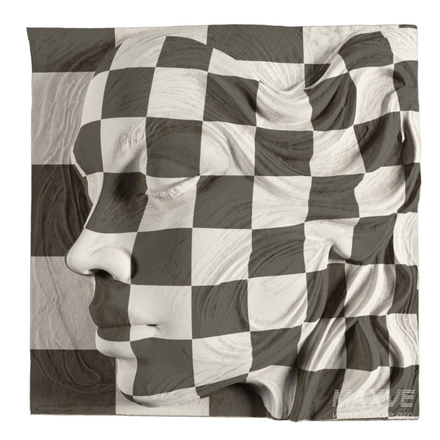 Artistic Female Portrait Relief Wall Art - Image 4